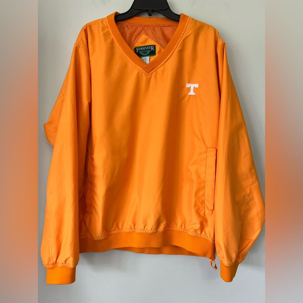 Tennessee Volunteers Orange Windbreaker Forester Rugged Wear Pullover Size Large